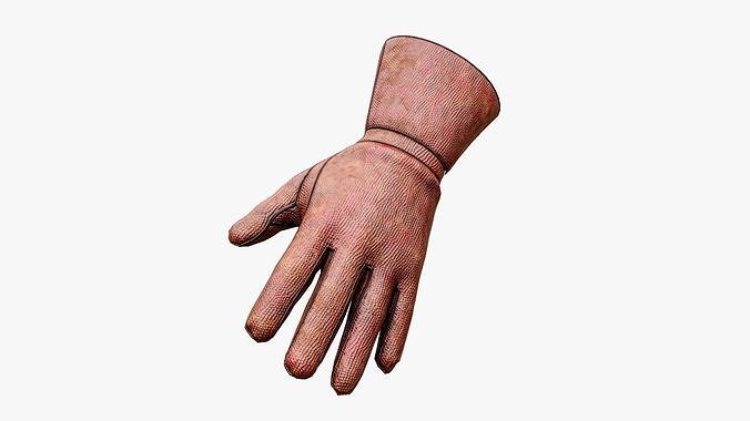 Medieval Gloves Low-poly 3D model