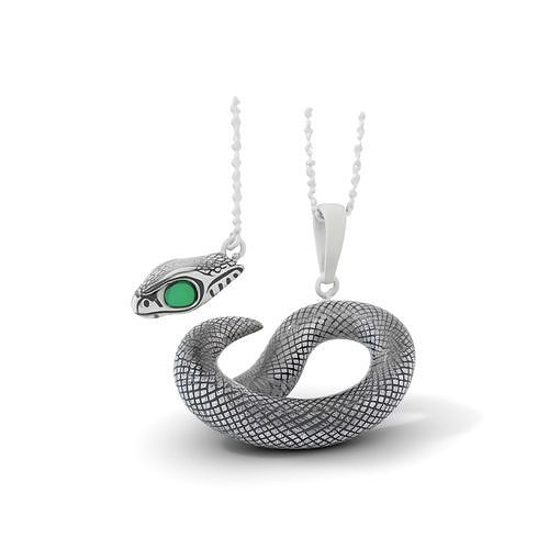 Snake Pendant with Chain Model Pack Low-poly 3D model