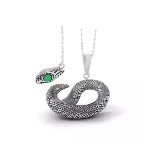 Snake Pendant with Chain Model Pack