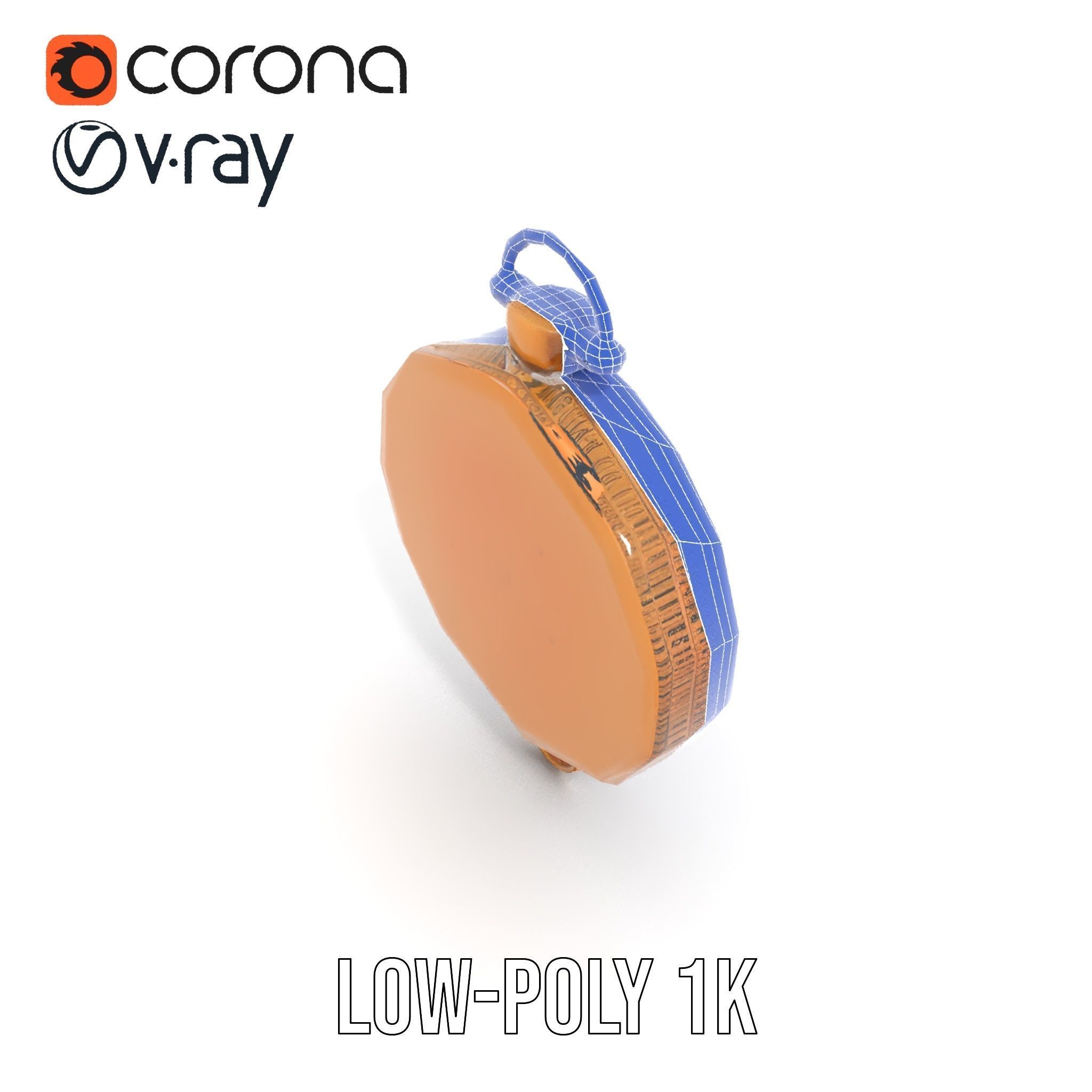 Antique Brass Compass Model Pack Low-poly 3D model_22