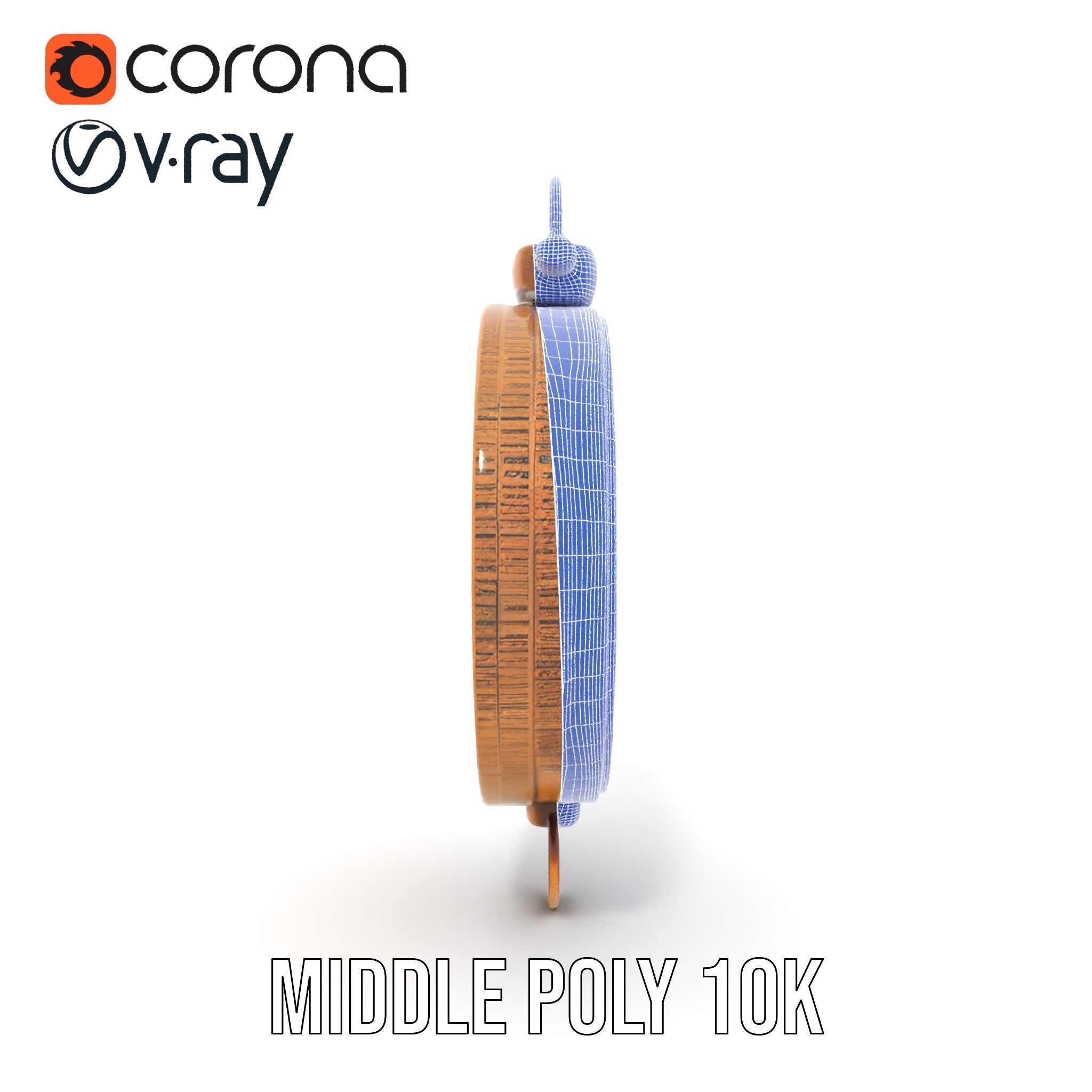 Antique Brass Compass Model Pack Low-poly 3D model_24