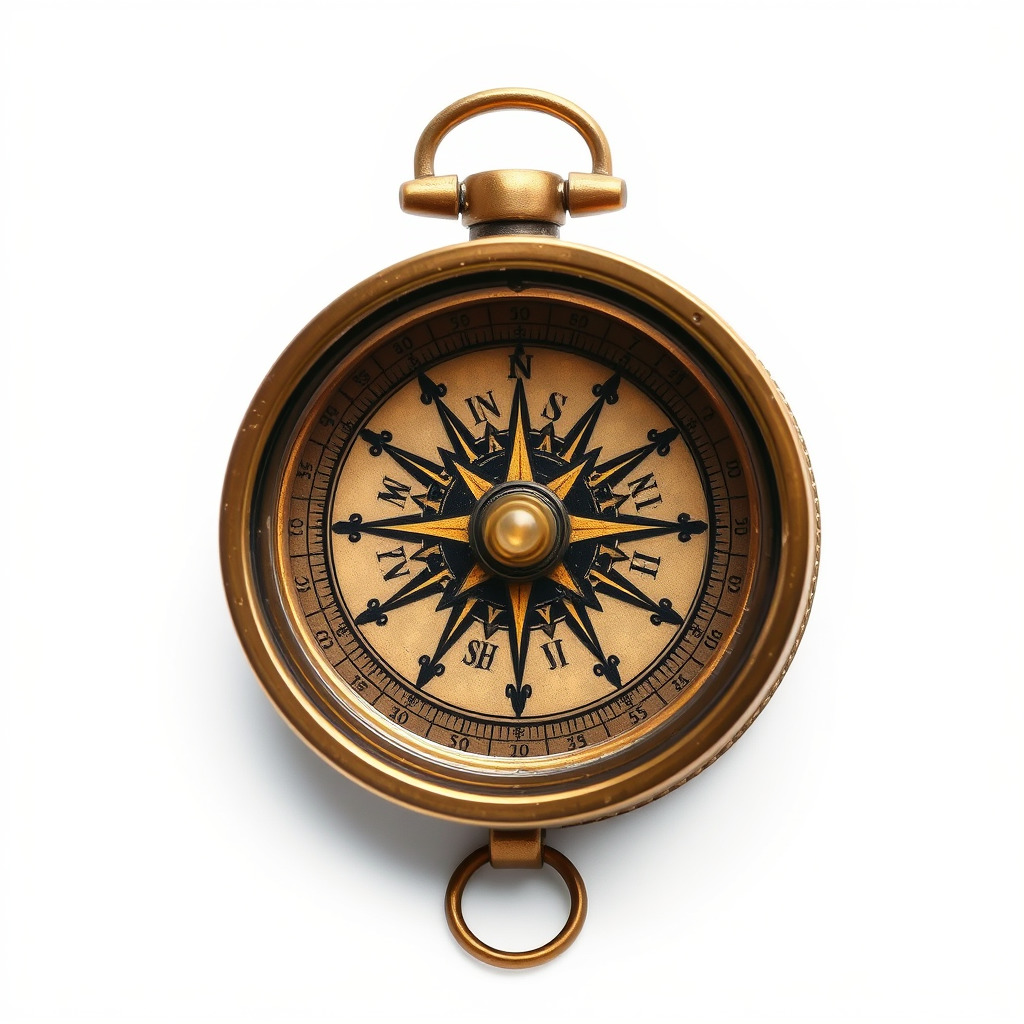 Antique Brass Compass Model Pack Low-poly 3D model_2