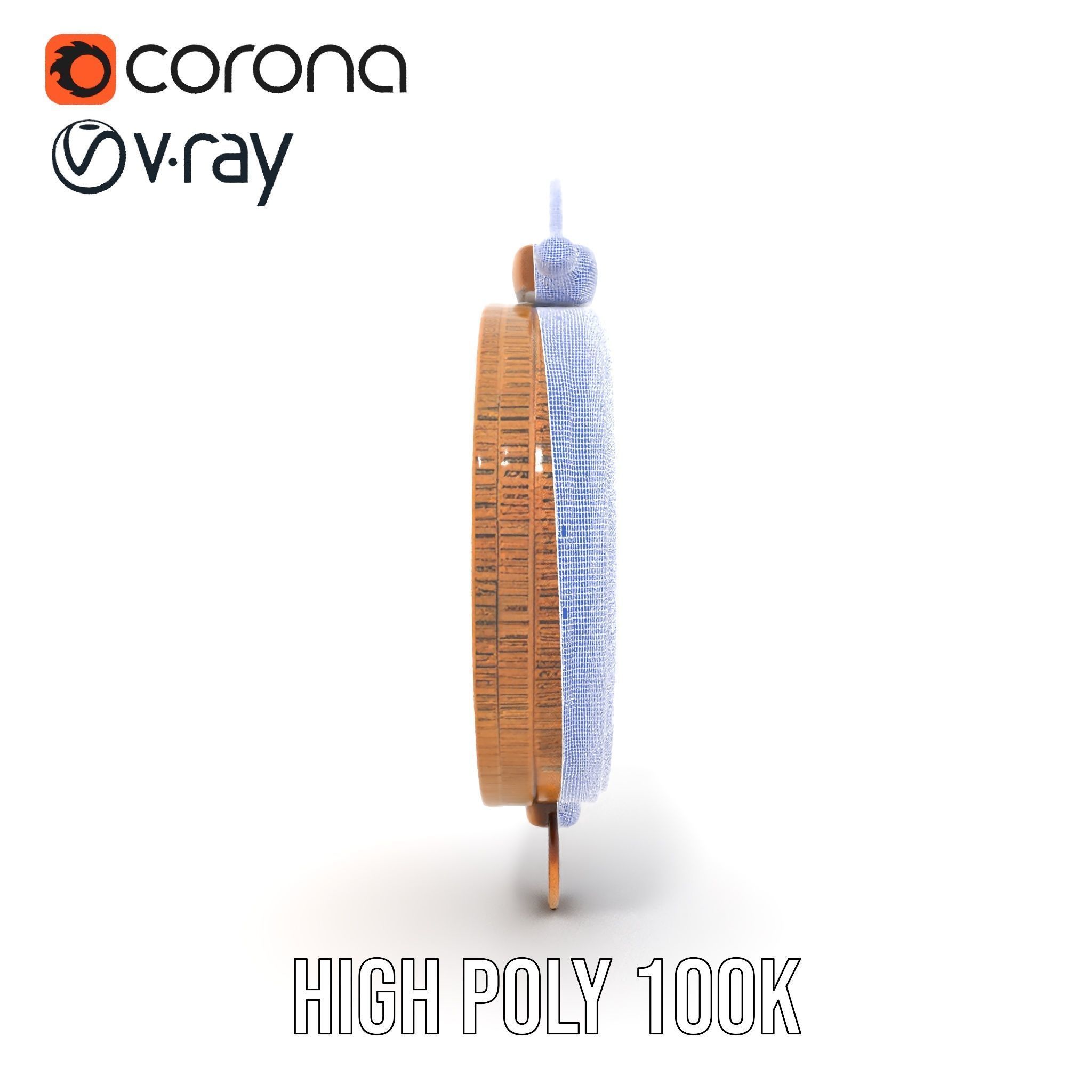 Antique Brass Compass Model Pack Low-poly 3D model_34