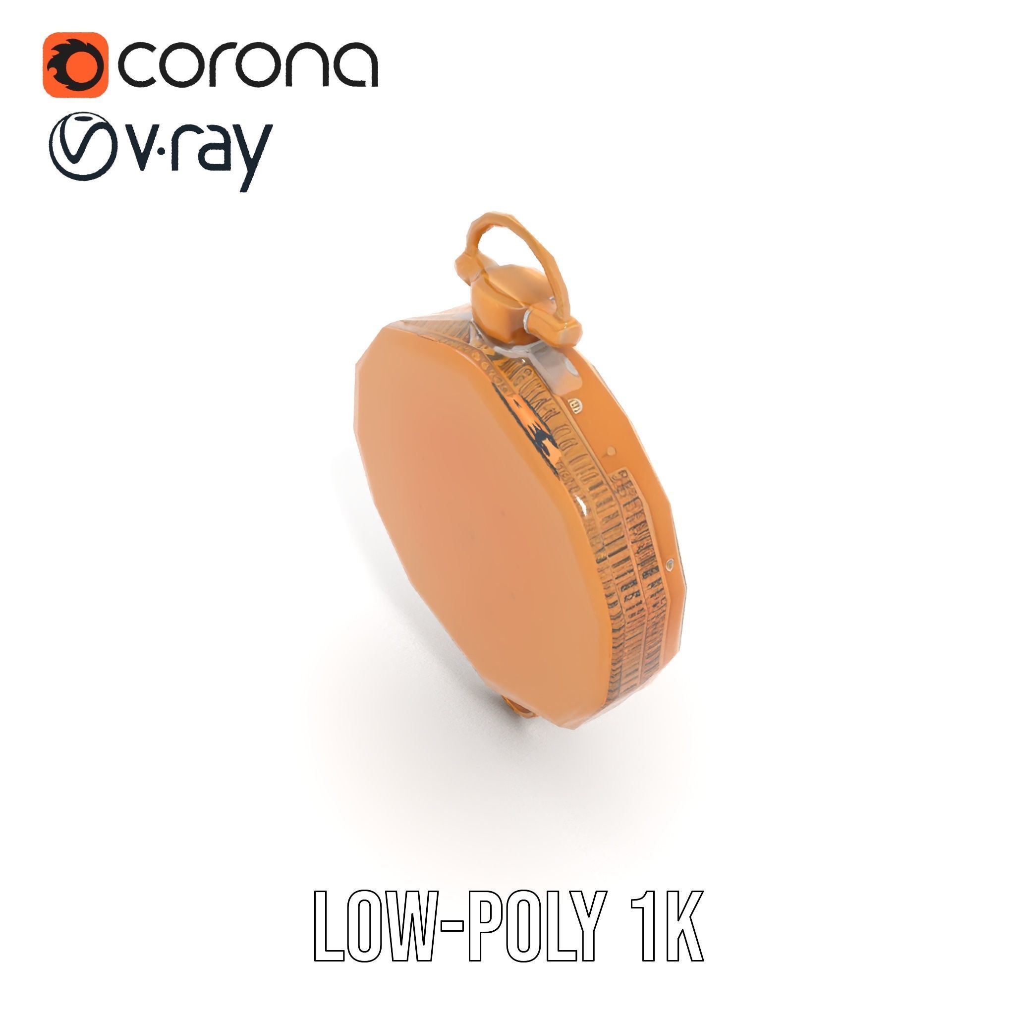 Antique Brass Compass Model Pack Low-poly 3D model_14