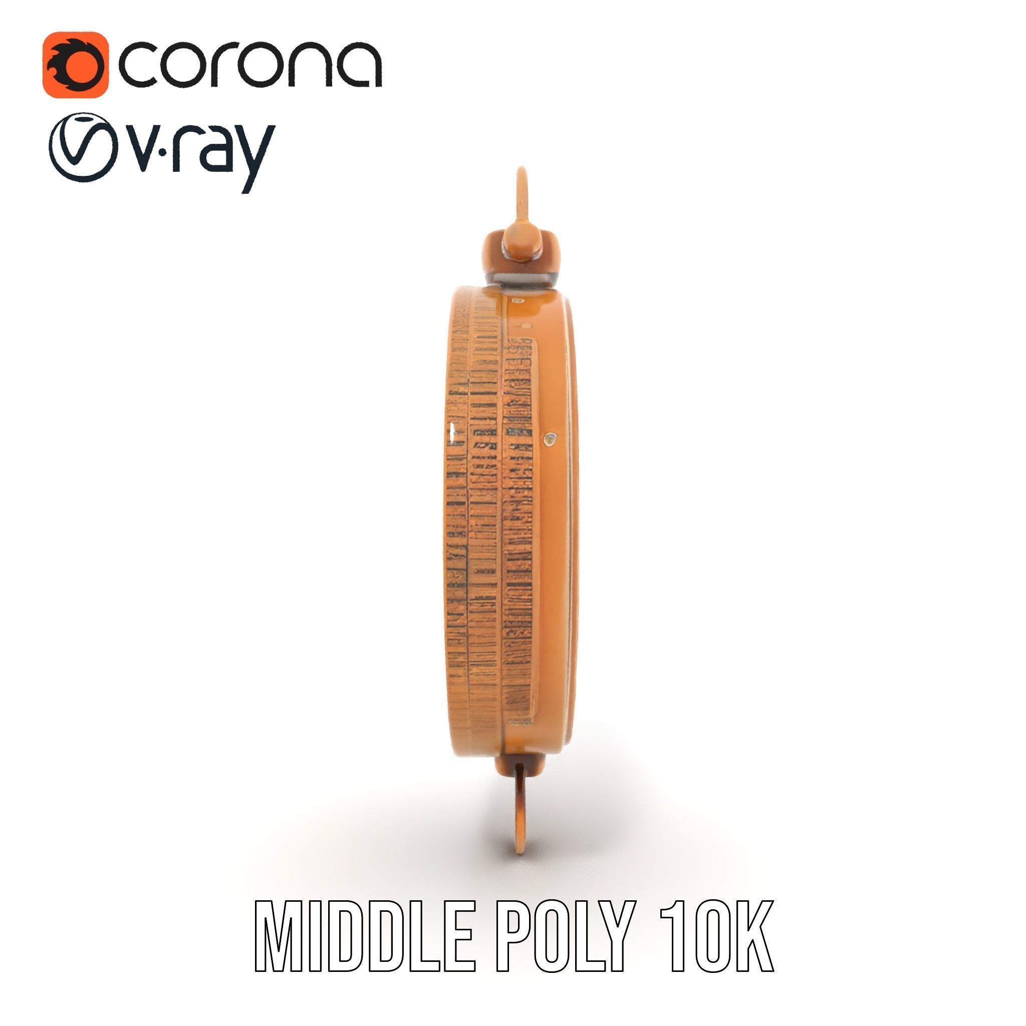 Antique Brass Compass Model Pack Low-poly 3D model_18