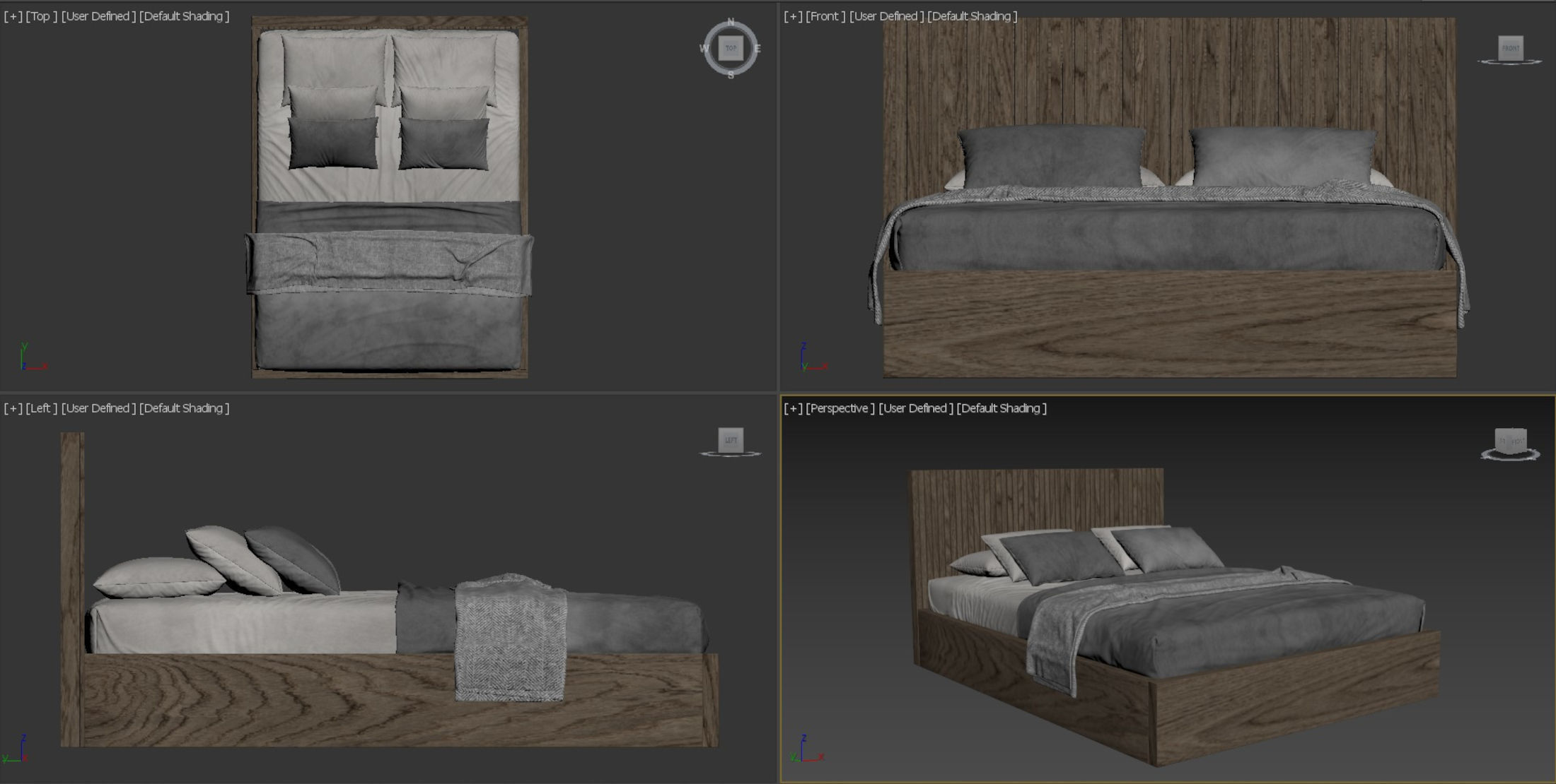 Lindsey Bed 3D model_7