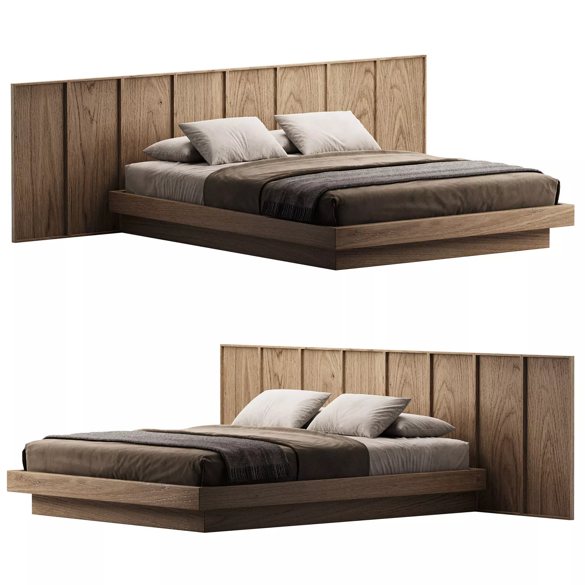Double Bed 3D model_0