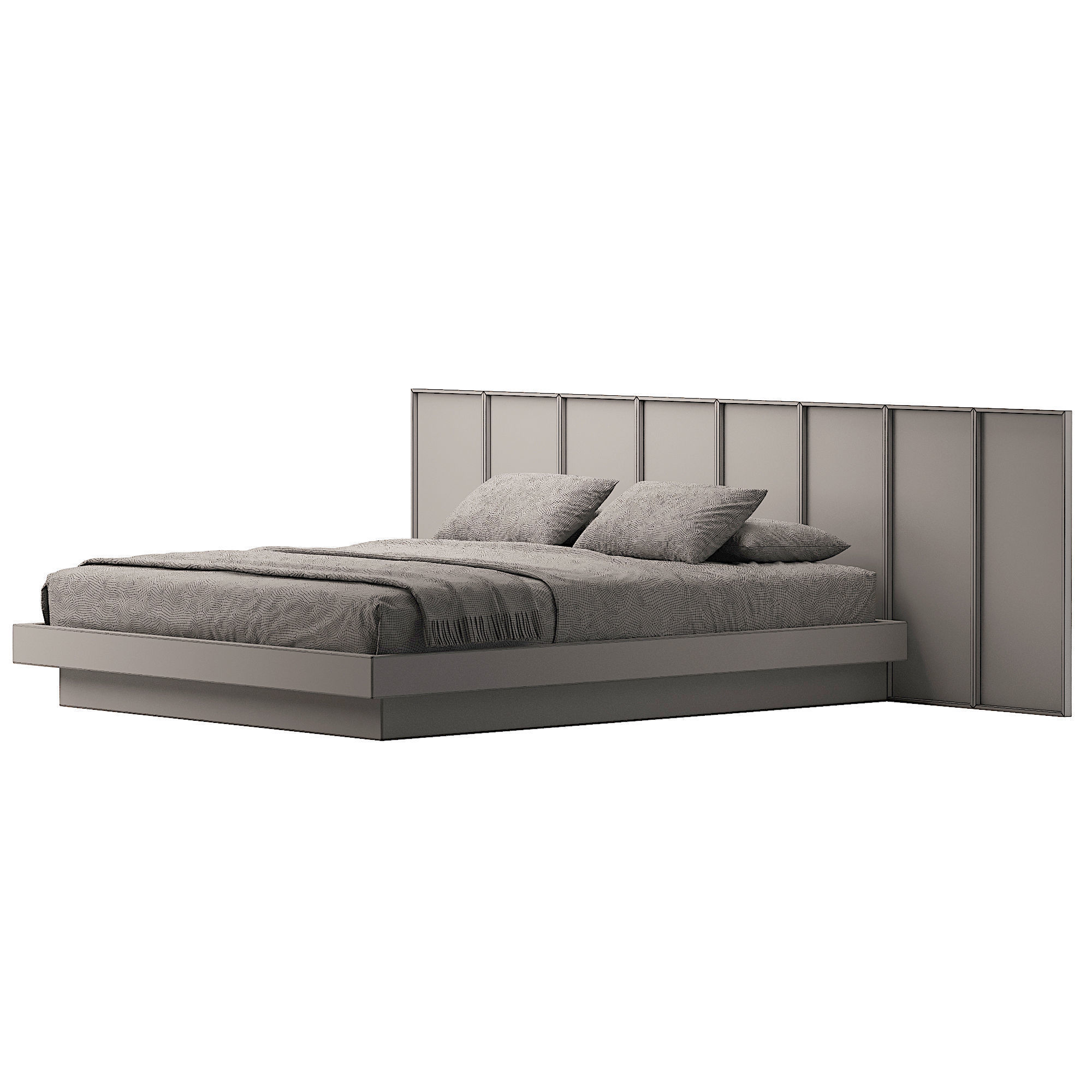 Double Bed 3D model_3