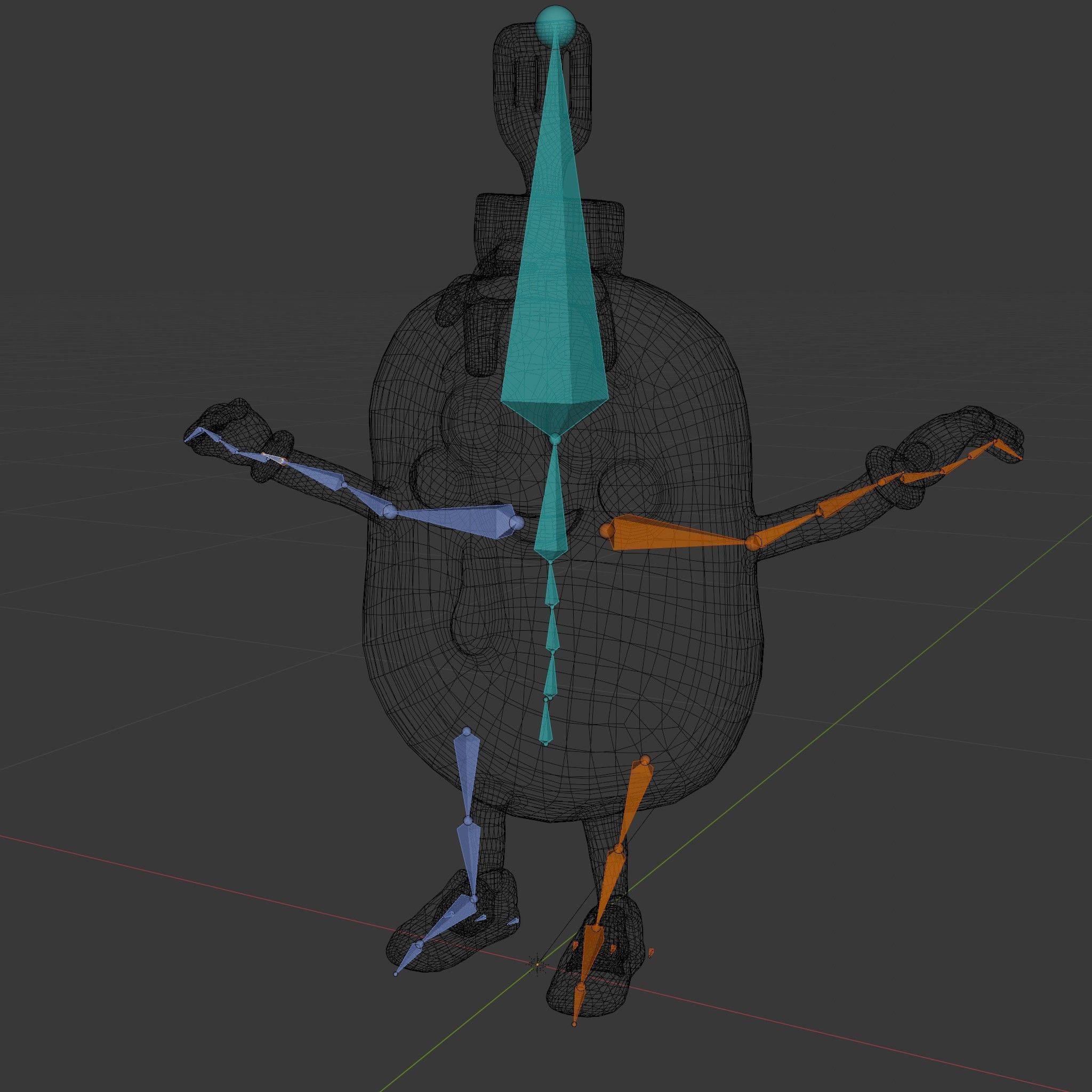 Rigged and Animated Pancake Buddy with Syrup and Spatula Low-poly 3D model_5