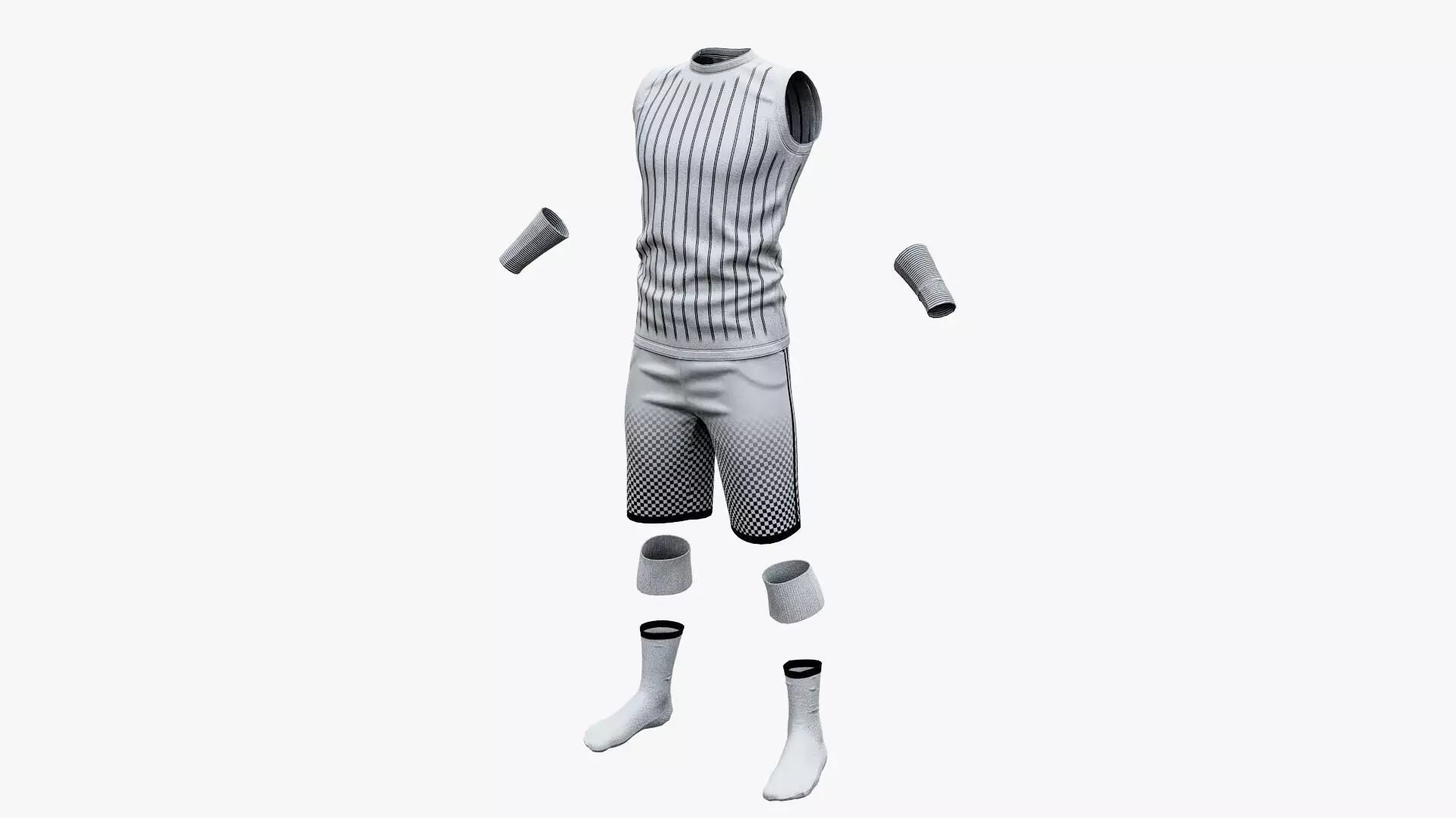 Mens Tennis Uniforms Set1 Free low-poly 3D model