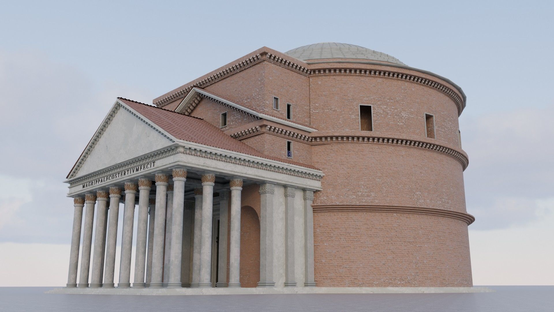 Ancient Roman Pantheon High Detail PBR Texture 3D Model 3D model_3