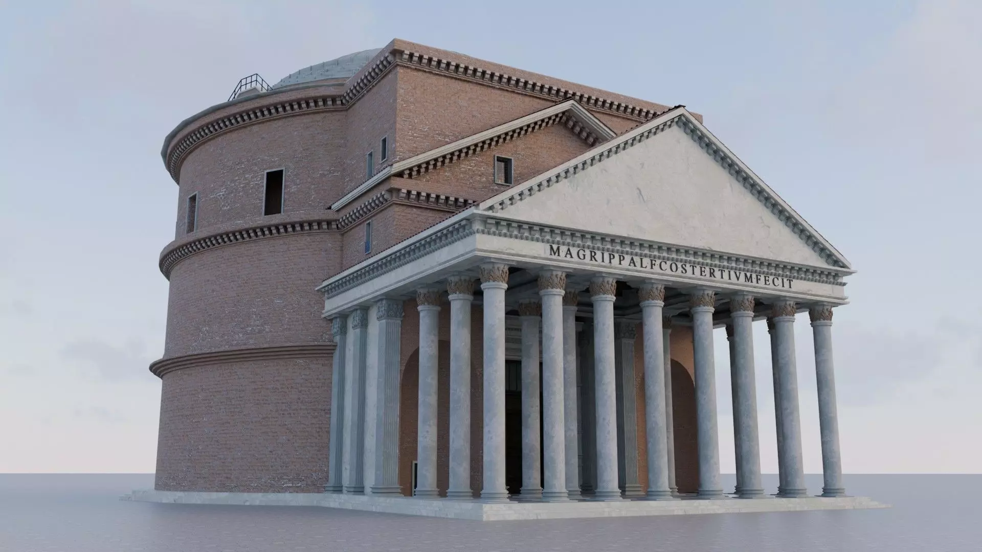 Ancient Roman Pantheon High Detail PBR Texture 3D Model 3D model_1