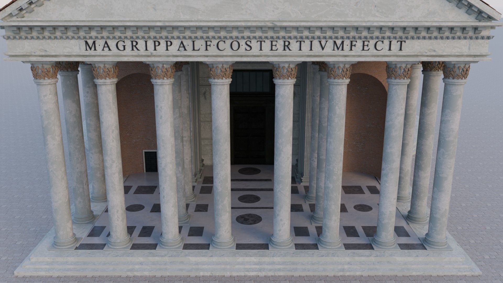 Ancient Roman Pantheon High Detail PBR Texture 3D Model 3D model_7