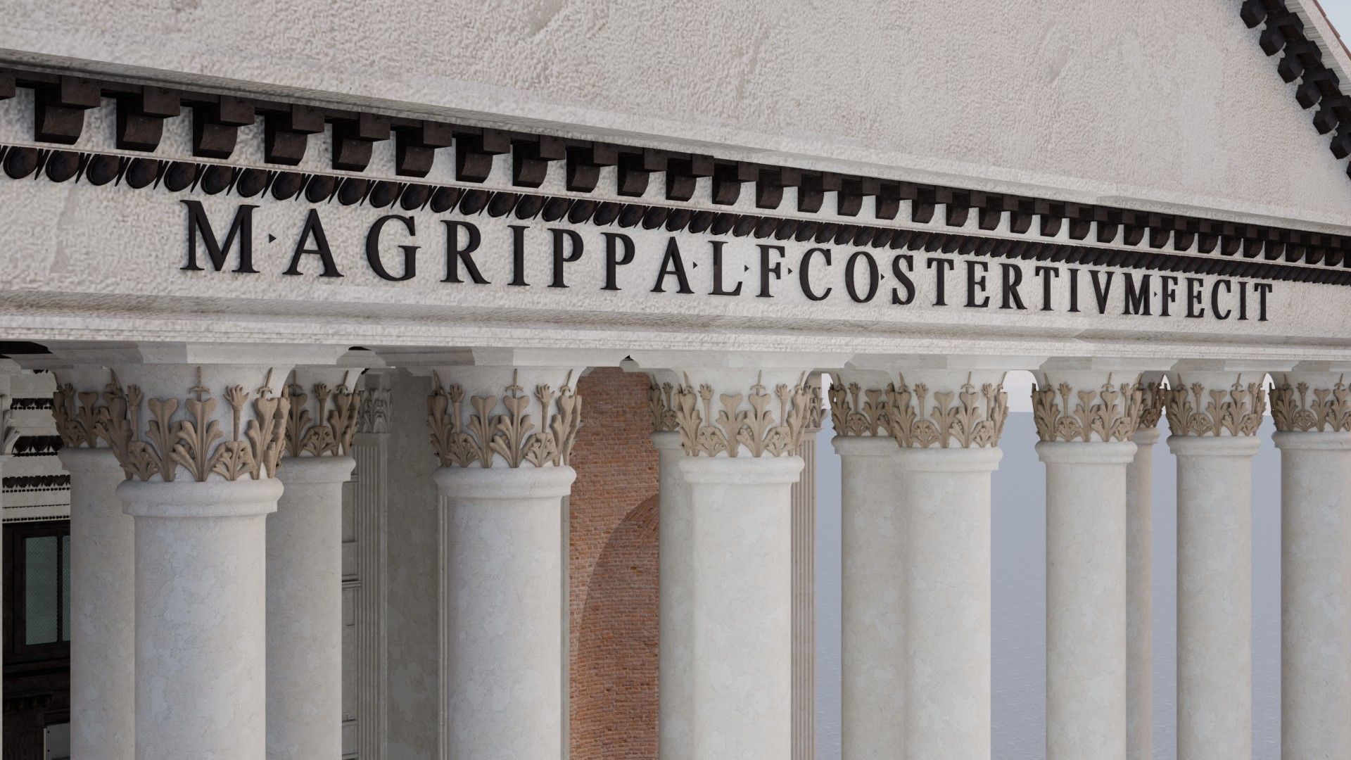 Ancient Roman Pantheon High Detail PBR Texture 3D Model 3D model_10