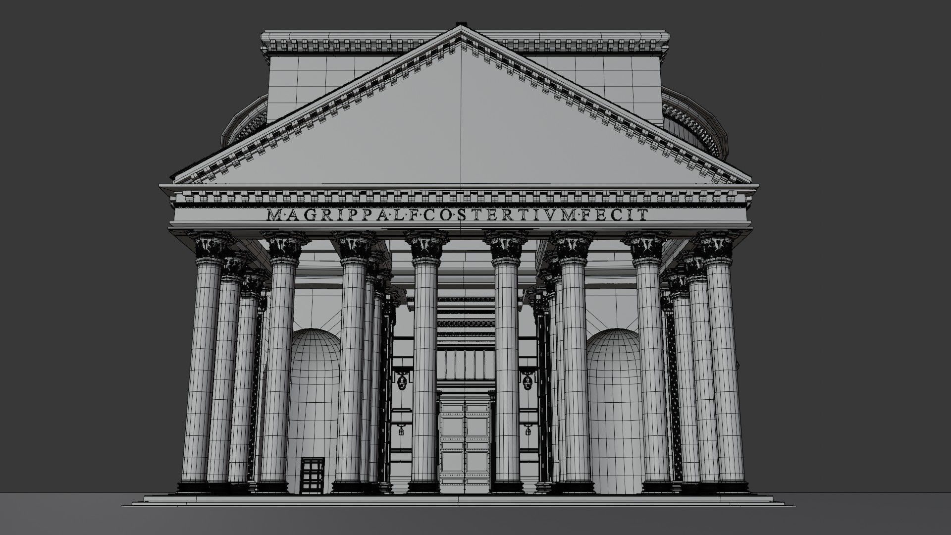Ancient Roman Pantheon High Detail PBR Texture 3D Model 3D model_13