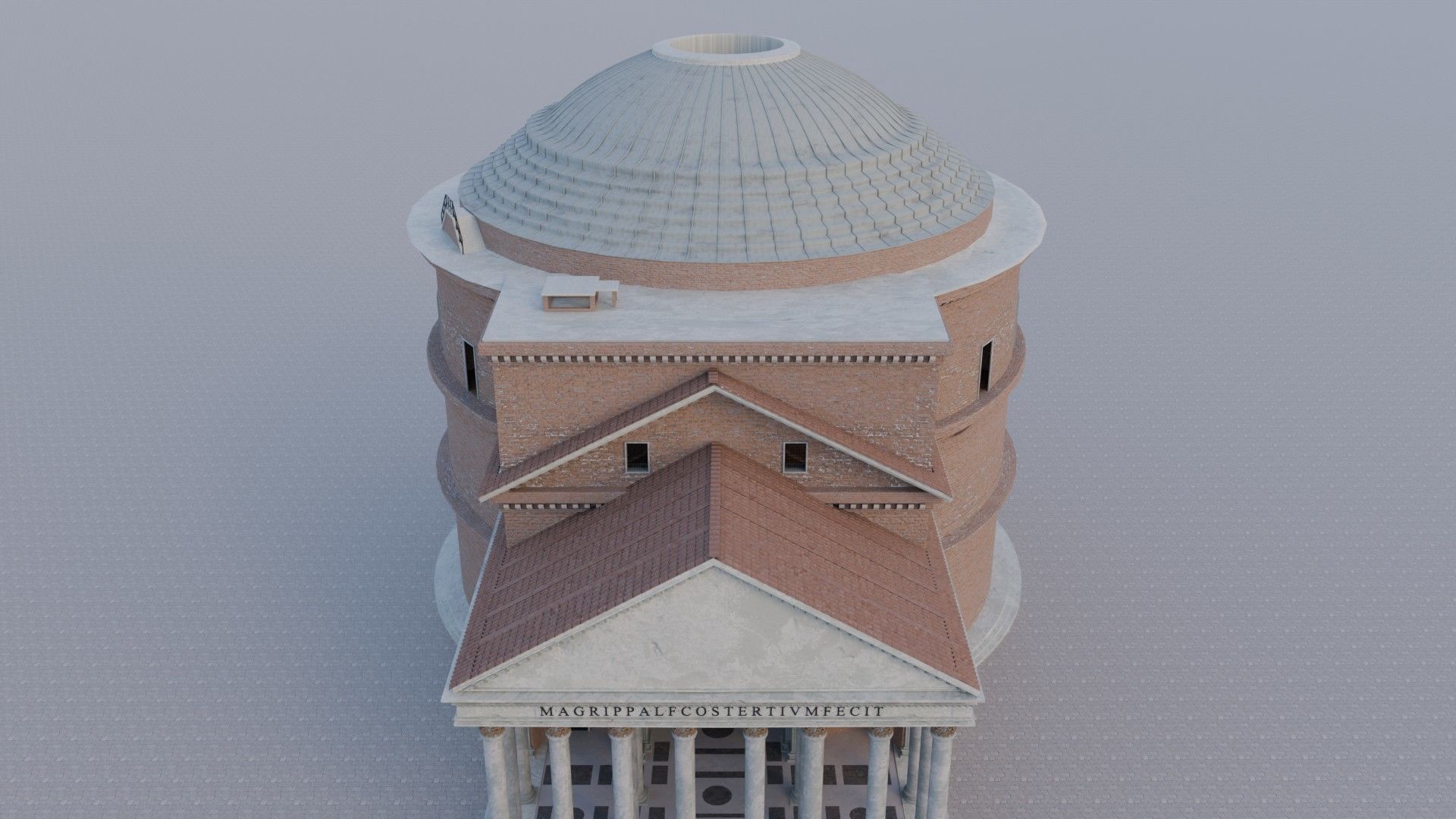 Ancient Roman Pantheon High Detail PBR Texture 3D Model 3D model_5