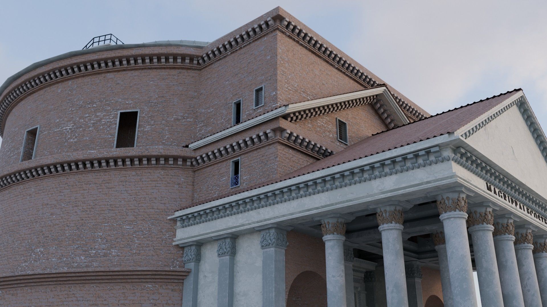 Ancient Roman Pantheon High Detail PBR Texture 3D Model 3D model_8