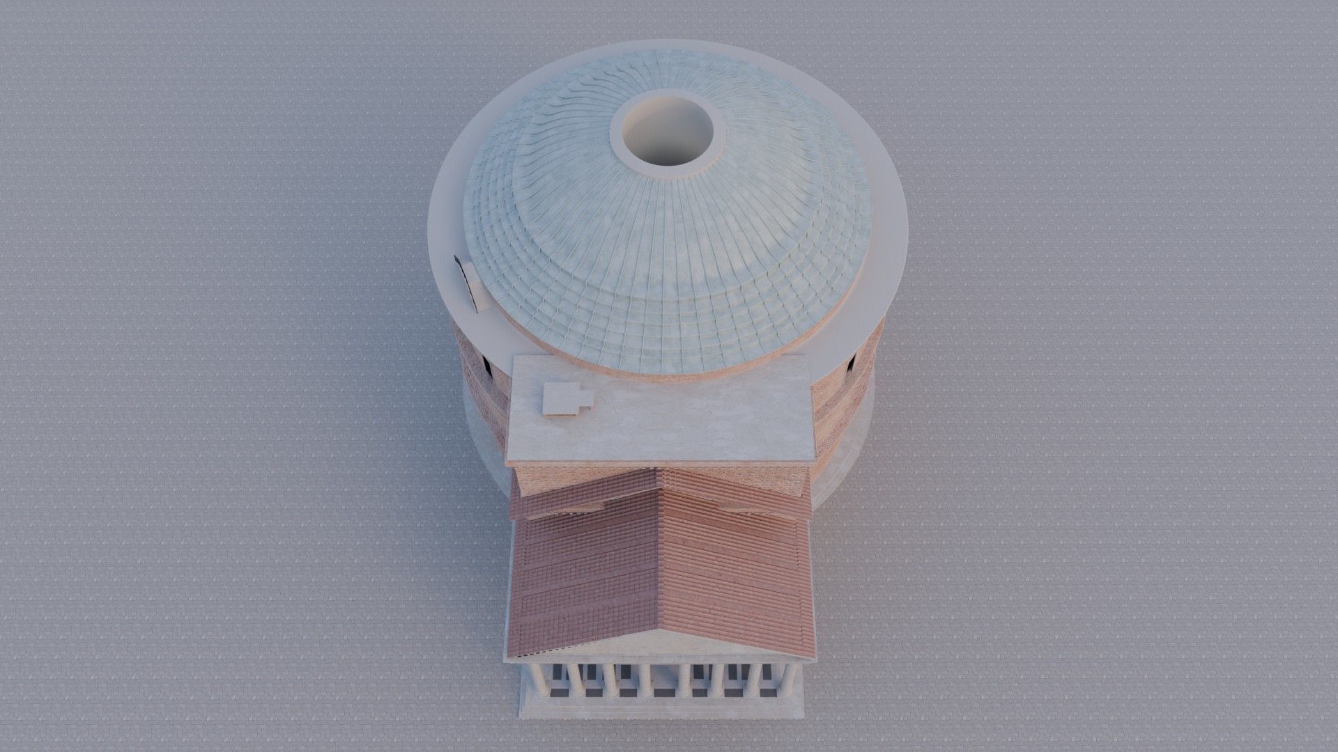 Ancient Roman Pantheon High Detail PBR Texture 3D Model 3D model_6