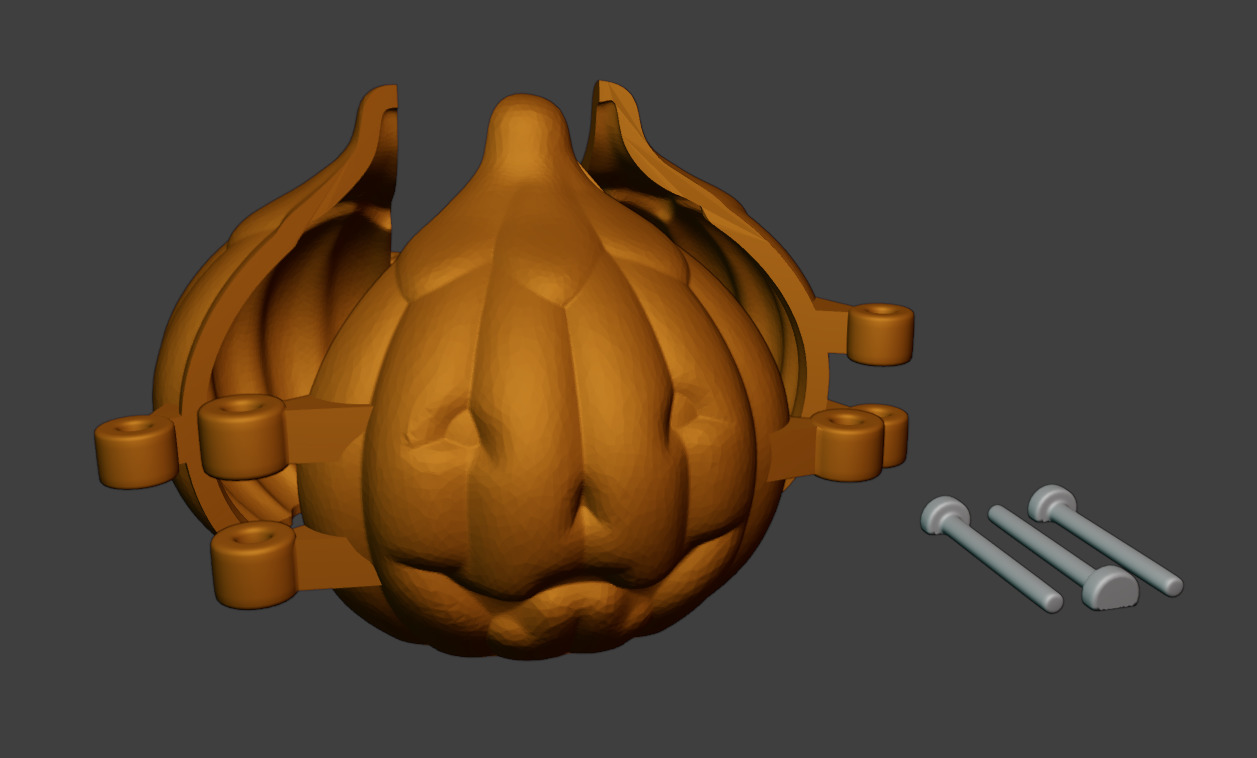 Pumpkin Modak Mold - Dumpling Mold - Halloween Themed 3D print model_1