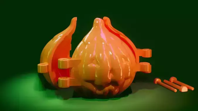 Pumpkin Modak Mold - Dumpling Mold - Halloween Themed 3D print model