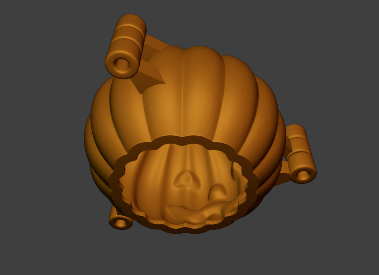 Pumpkin Modak Mold - Dumpling Mold - Halloween Themed 3D print model_4