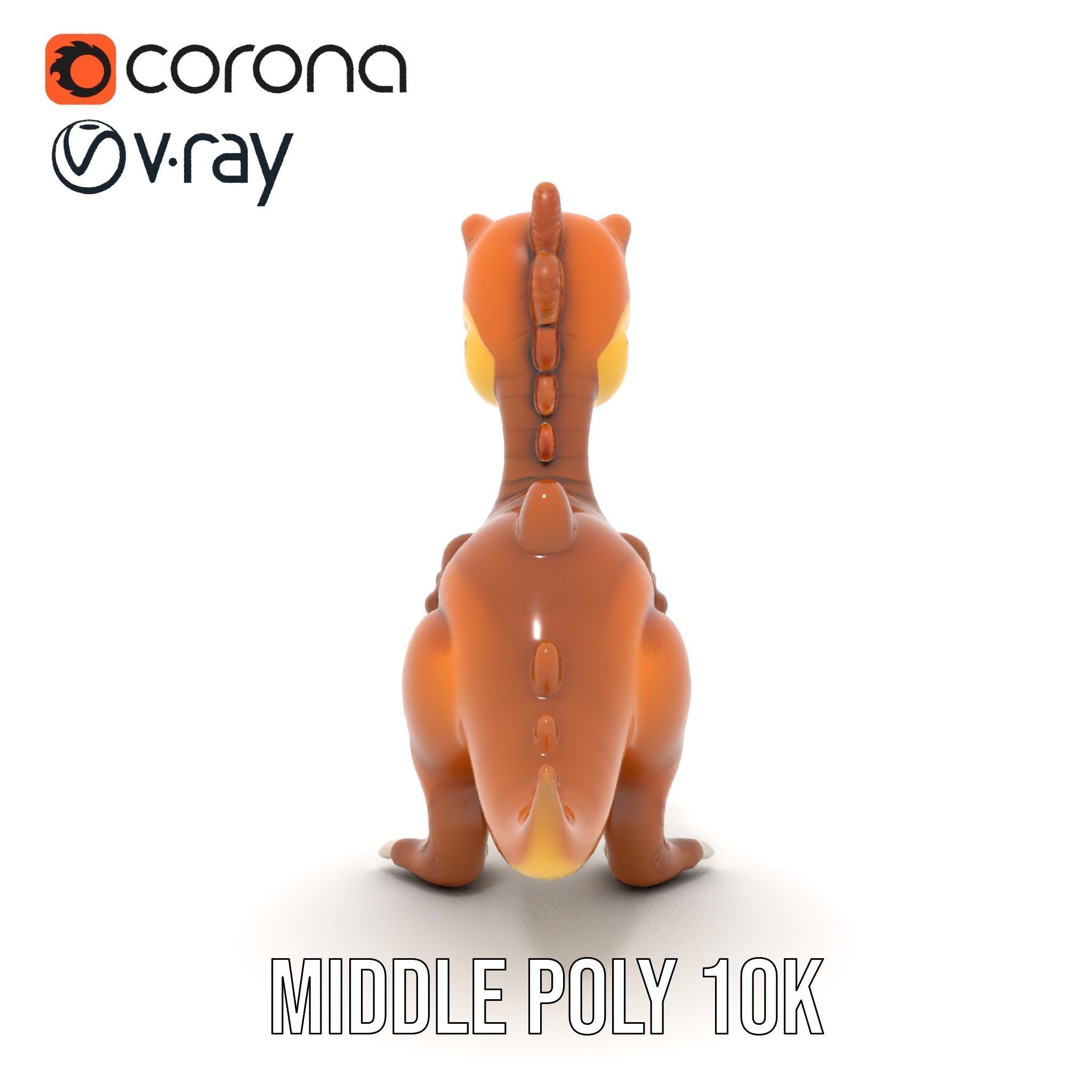 Cartoon Dinosaur Model Pack Animated Character Low-poly 3D model_13