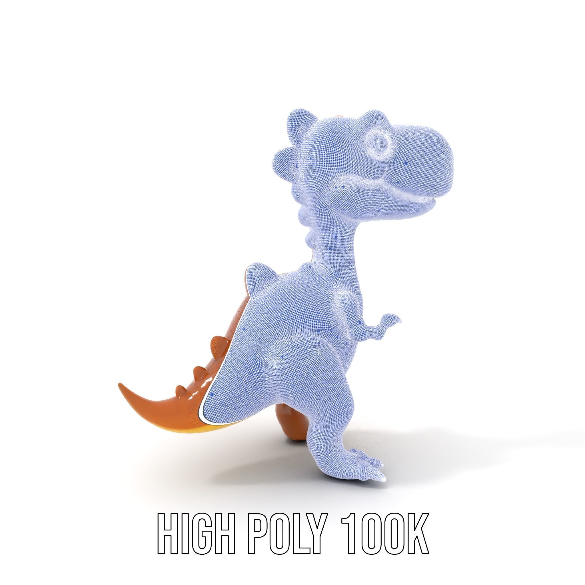Cartoon Dinosaur Model Pack Animated Character Low-poly 3D model_4