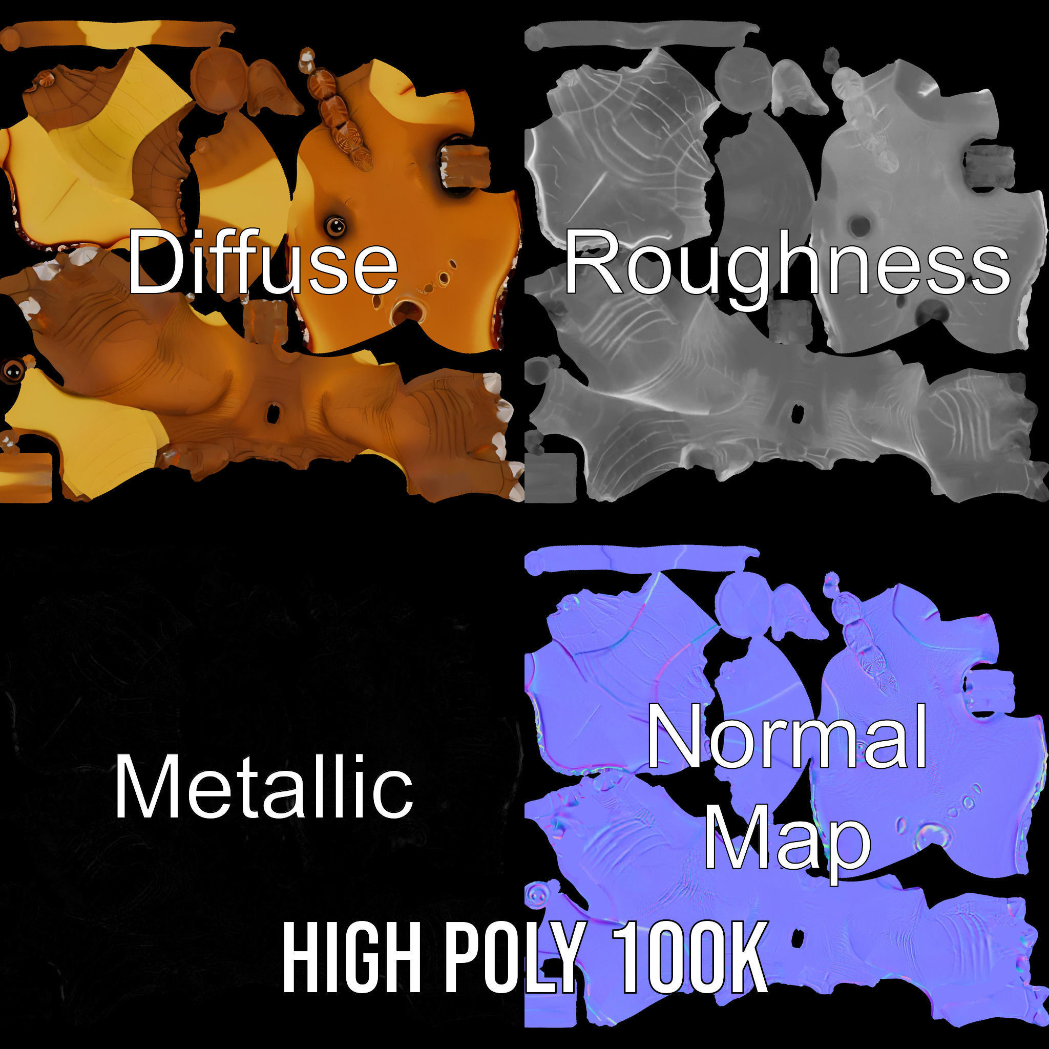 Cartoon Dinosaur Model Pack Animated Character Low-poly 3D model_3