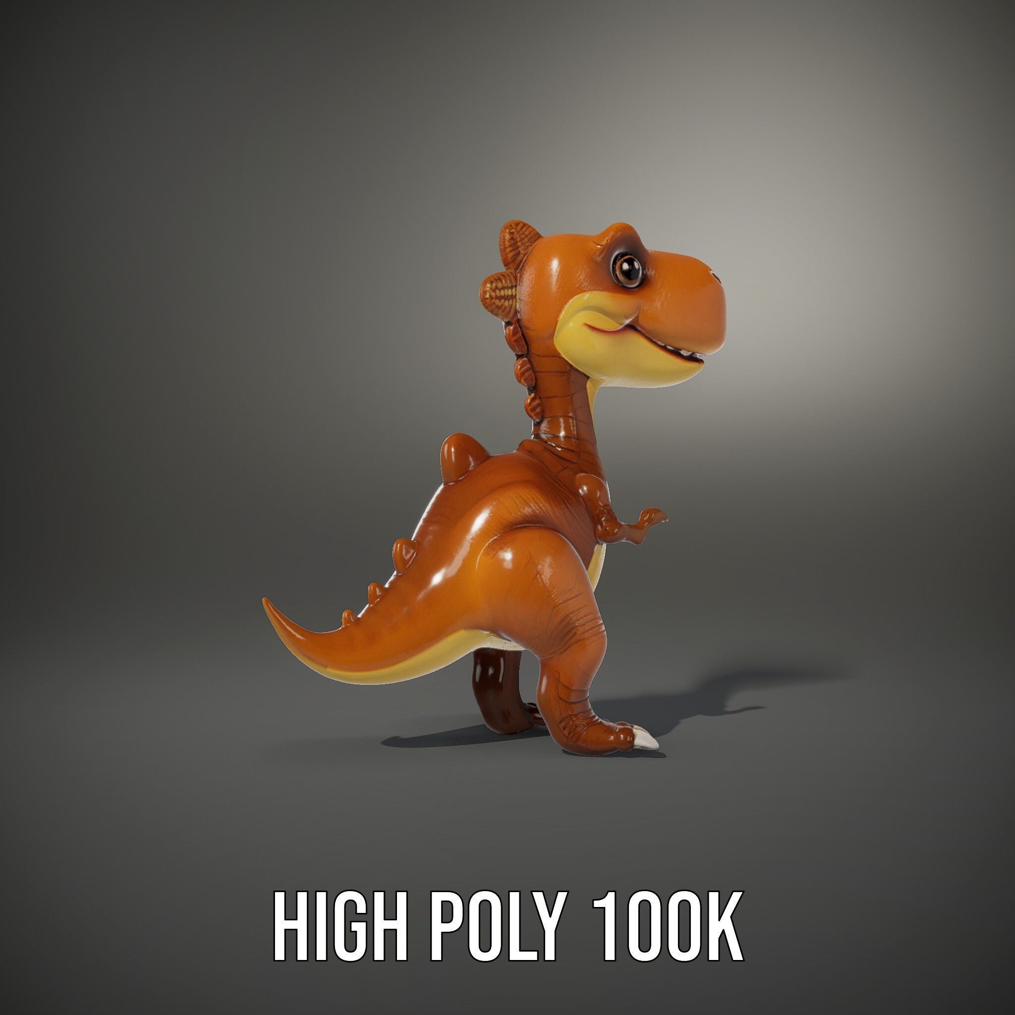 Cartoon Dinosaur Model Pack Animated Character Low-poly 3D model_8