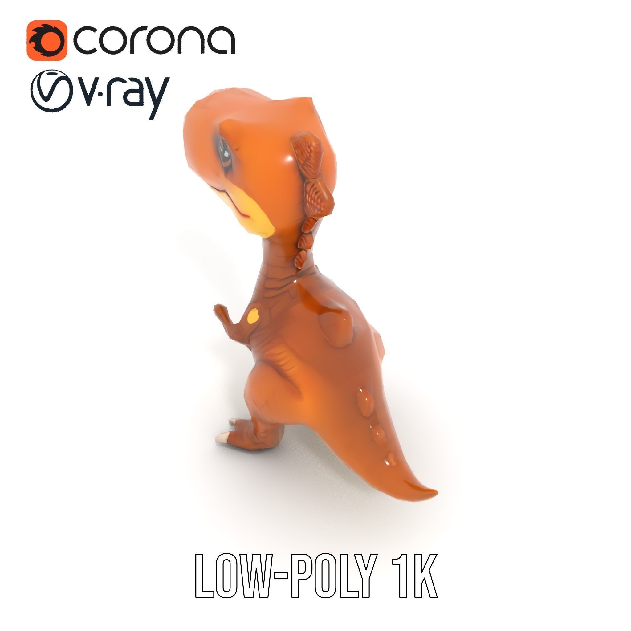 Cartoon Dinosaur Model Pack Animated Character Low-poly 3D model_12