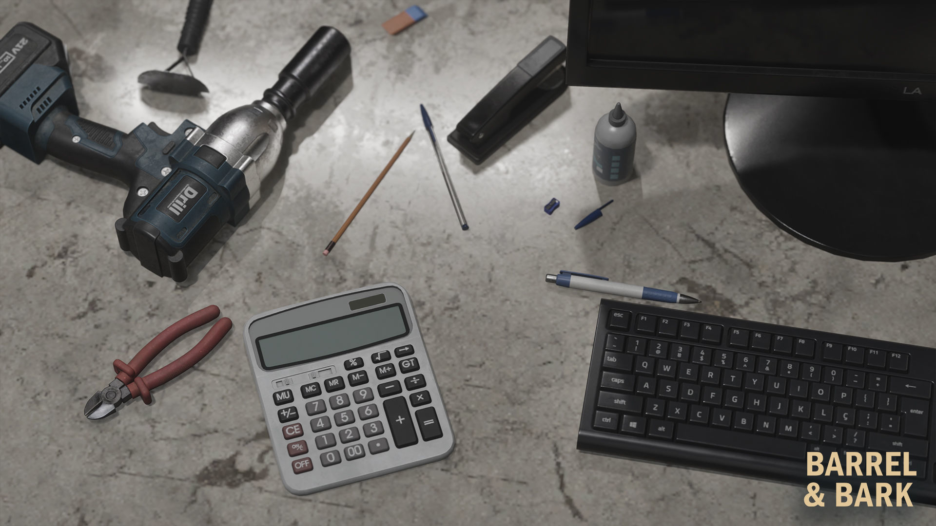 Tire Repair Shop Environment Low-poly 3D model_15