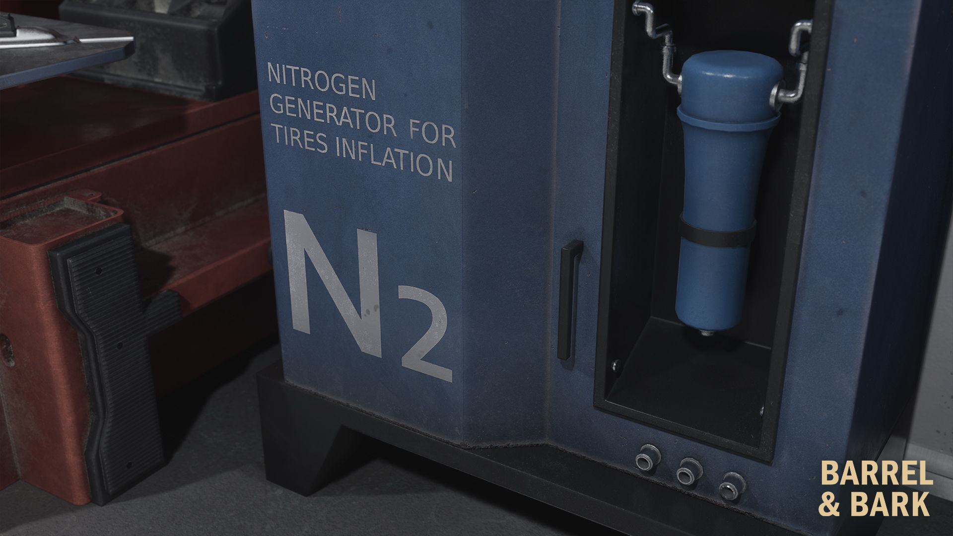 Tire Repair Shop Environment Low-poly 3D model_19