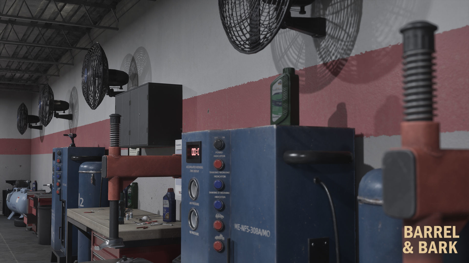 Tire Repair Shop Environment Low-poly 3D model_20