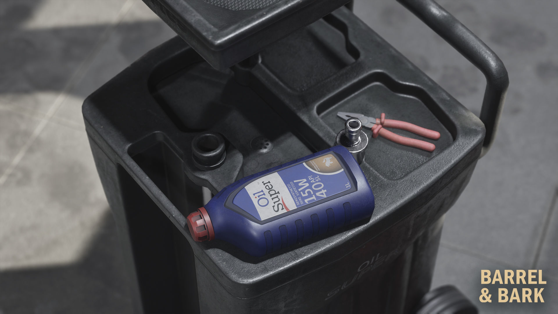 Tire Repair Shop Environment Low-poly 3D model_9