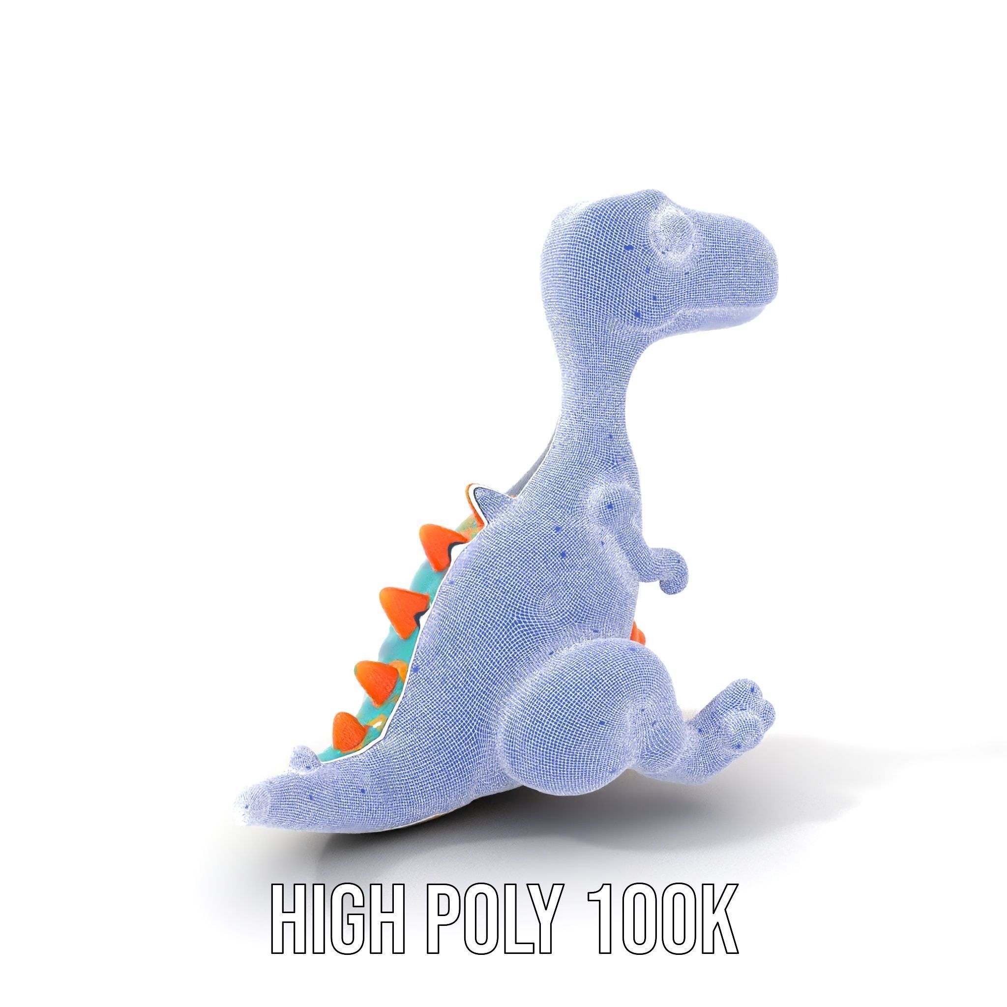 Colorful Cartoon Dinosaur Toy D Model Pack Low-poly 3D model_4