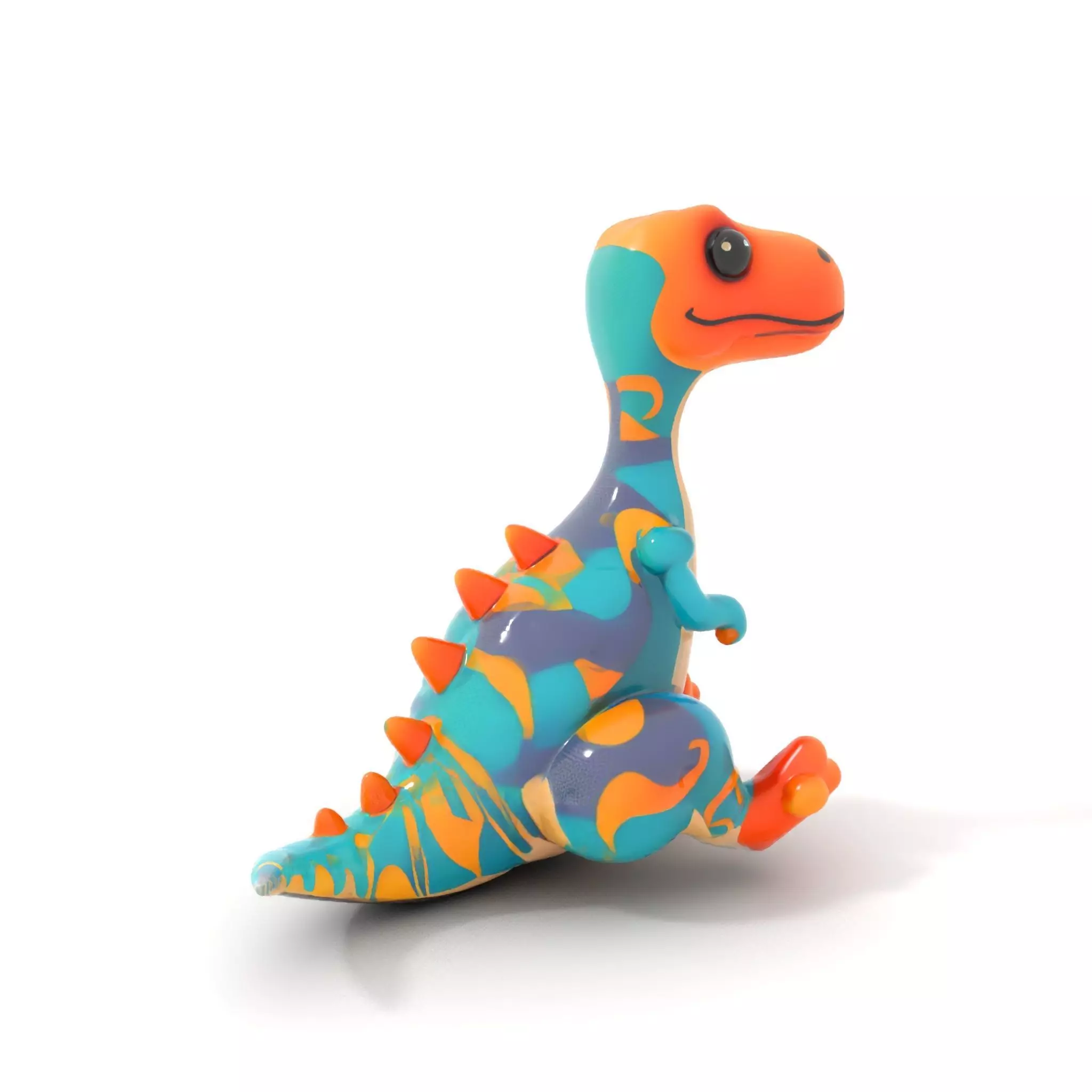 Colorful Cartoon Dinosaur Toy D Model Pack Low-poly 3D model_0