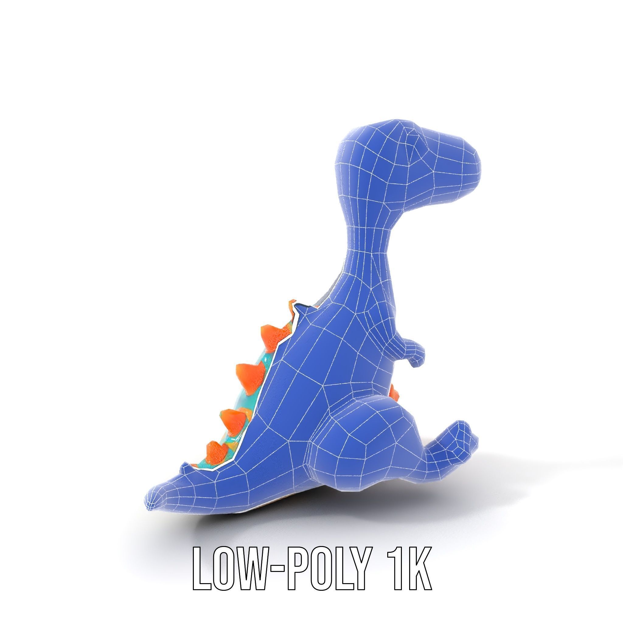 Colorful Cartoon Dinosaur Toy D Model Pack Low-poly 3D model_20
