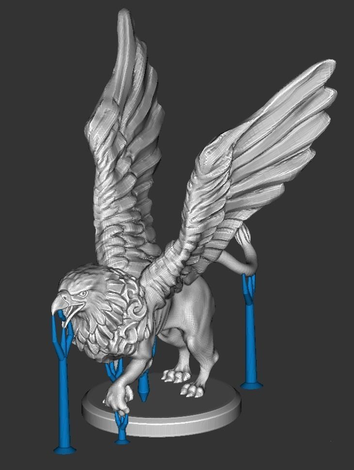 Griffin eagle figurine 3D print model_0