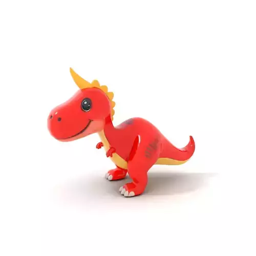 Cute Cartoon Dinosaur Model Pack Low-poly 3D model