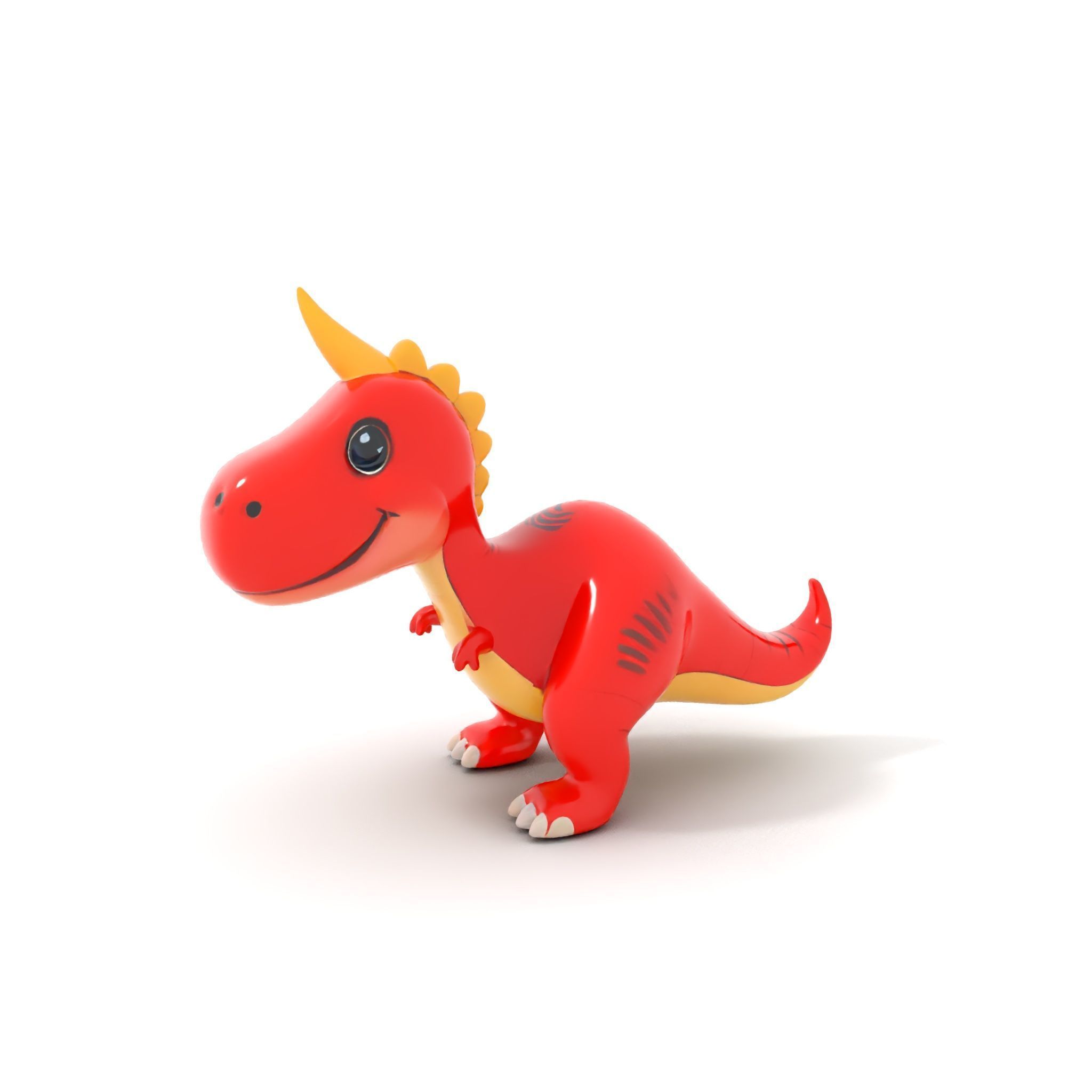 Cute Cartoon Dinosaur Model Pack Low-poly 3D model_16