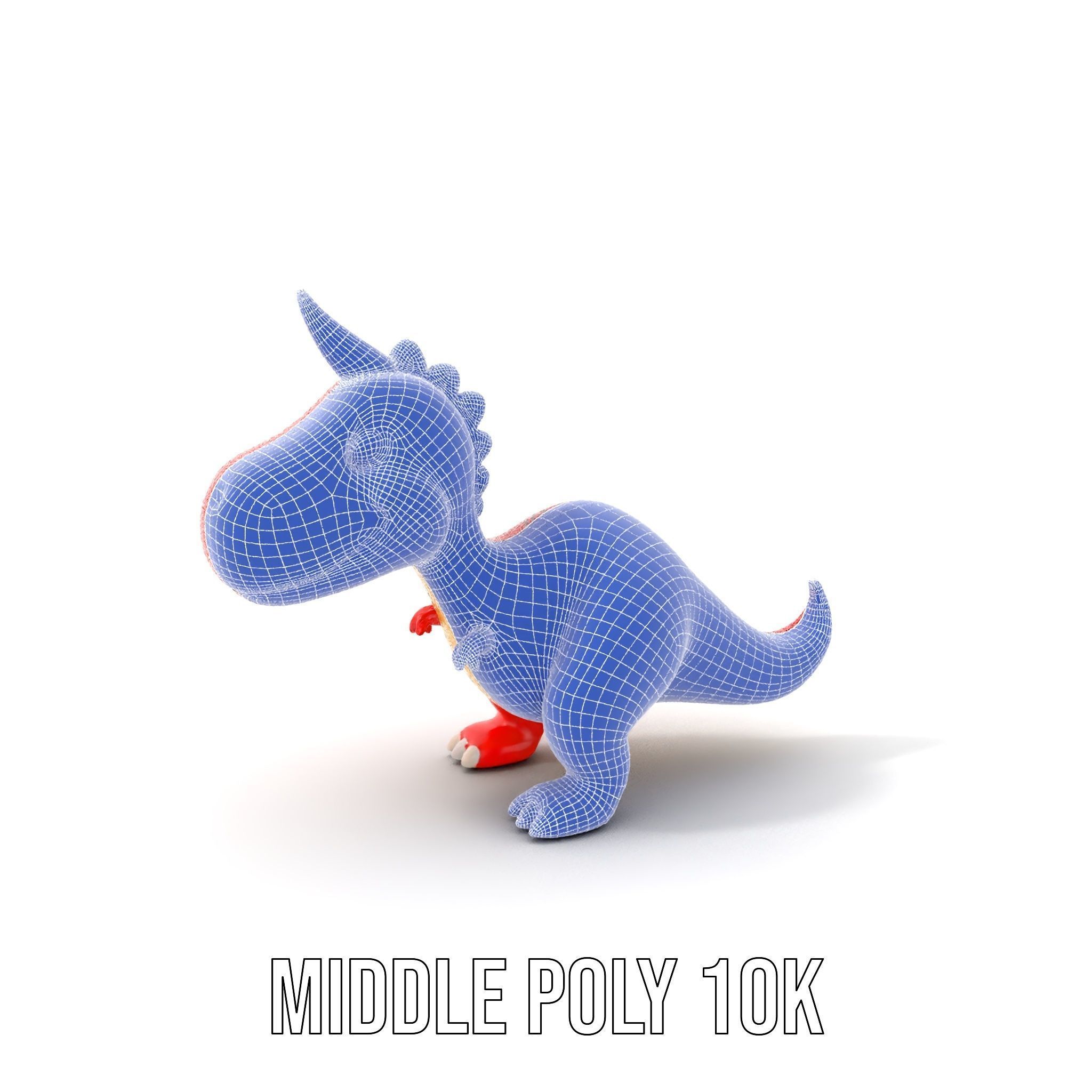 Cute Cartoon Dinosaur Model Pack Low-poly 3D model_18