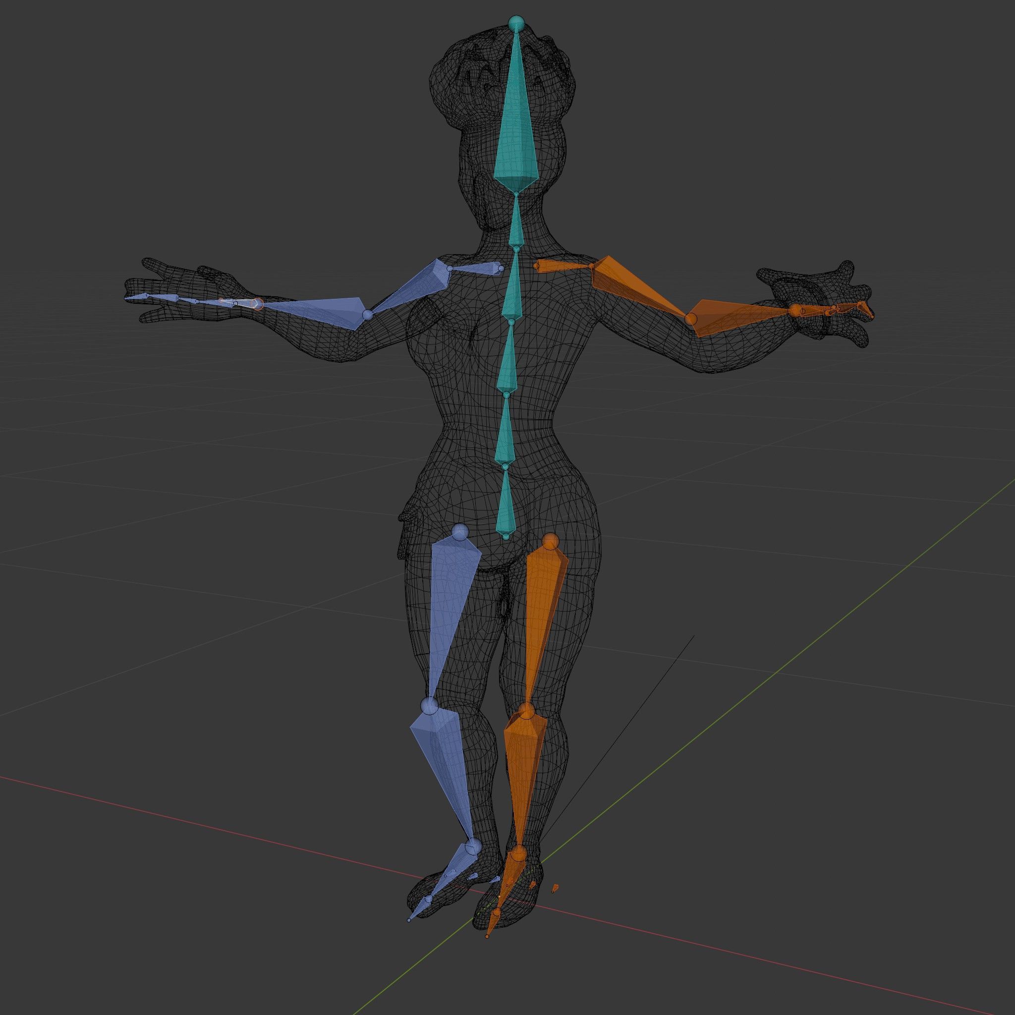 Fierce Warrior Woman Rigged and Animated with White Hair Low-poly 3D model_6