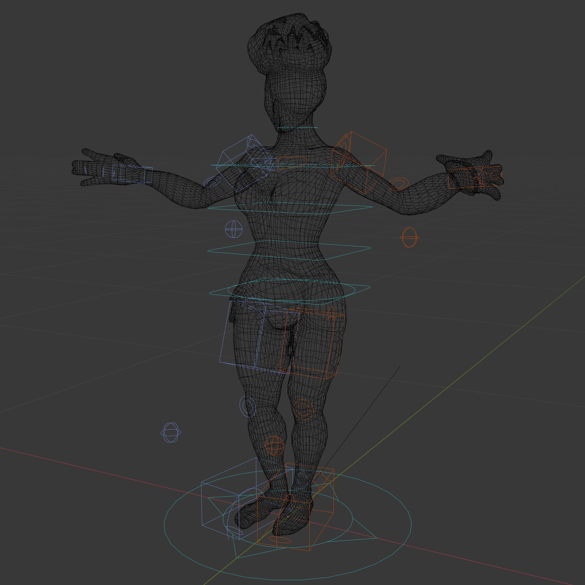 Fierce Warrior Woman Rigged and Animated with White Hair Low-poly 3D model_5