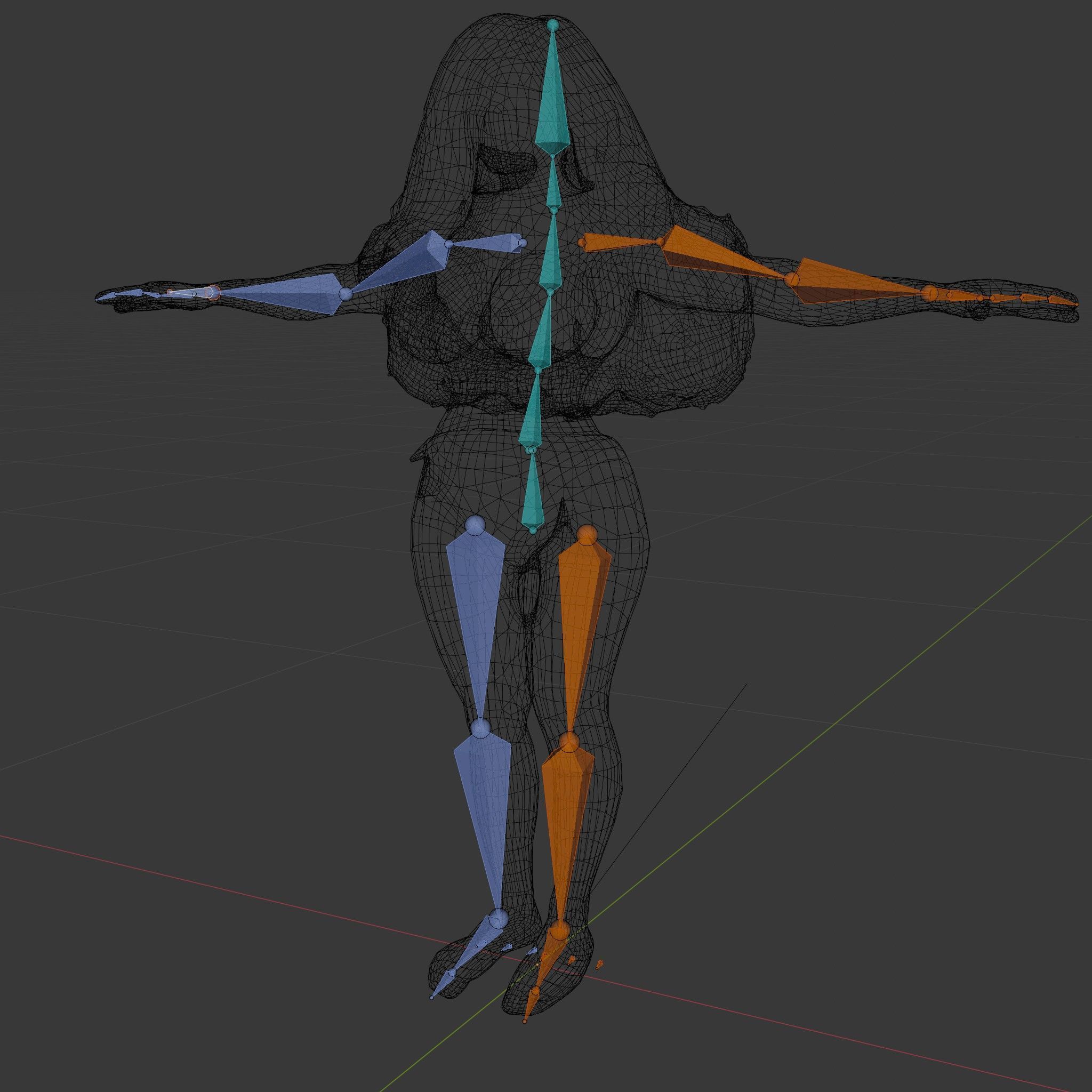 Beachwear Female D Character Rigged and Animated Low-poly 3D model_6