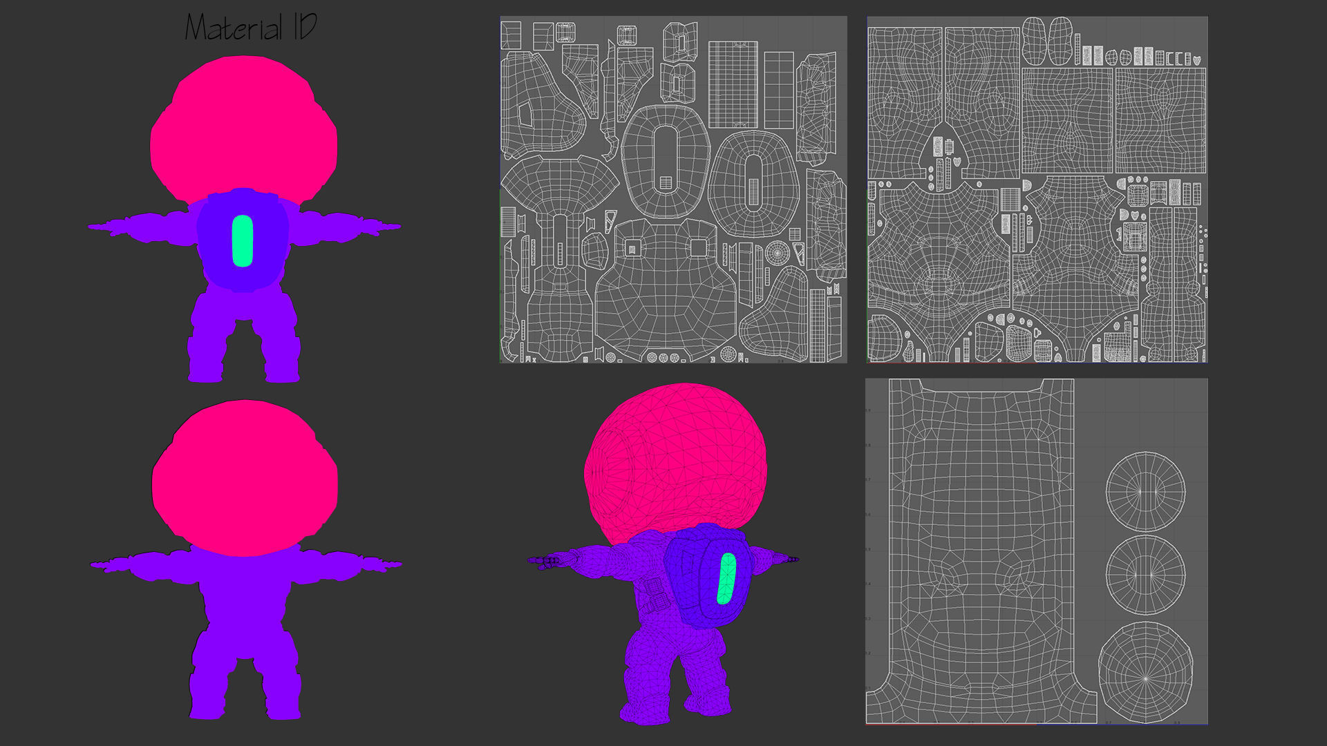 Cute Robot Green Low-poly 3D model_27