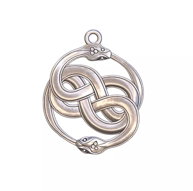 Snake pendant 2 3D print model