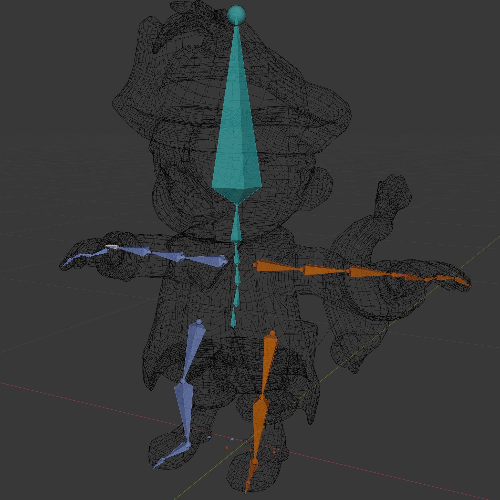 Charming Pirate Kid with Parrot Rigged and Animated Low-poly 3D model_6