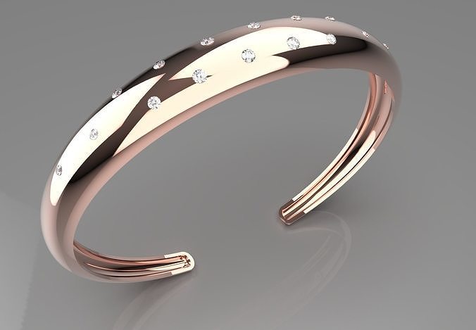 Womens Bangle Bracelet Model bg0036 3D print model