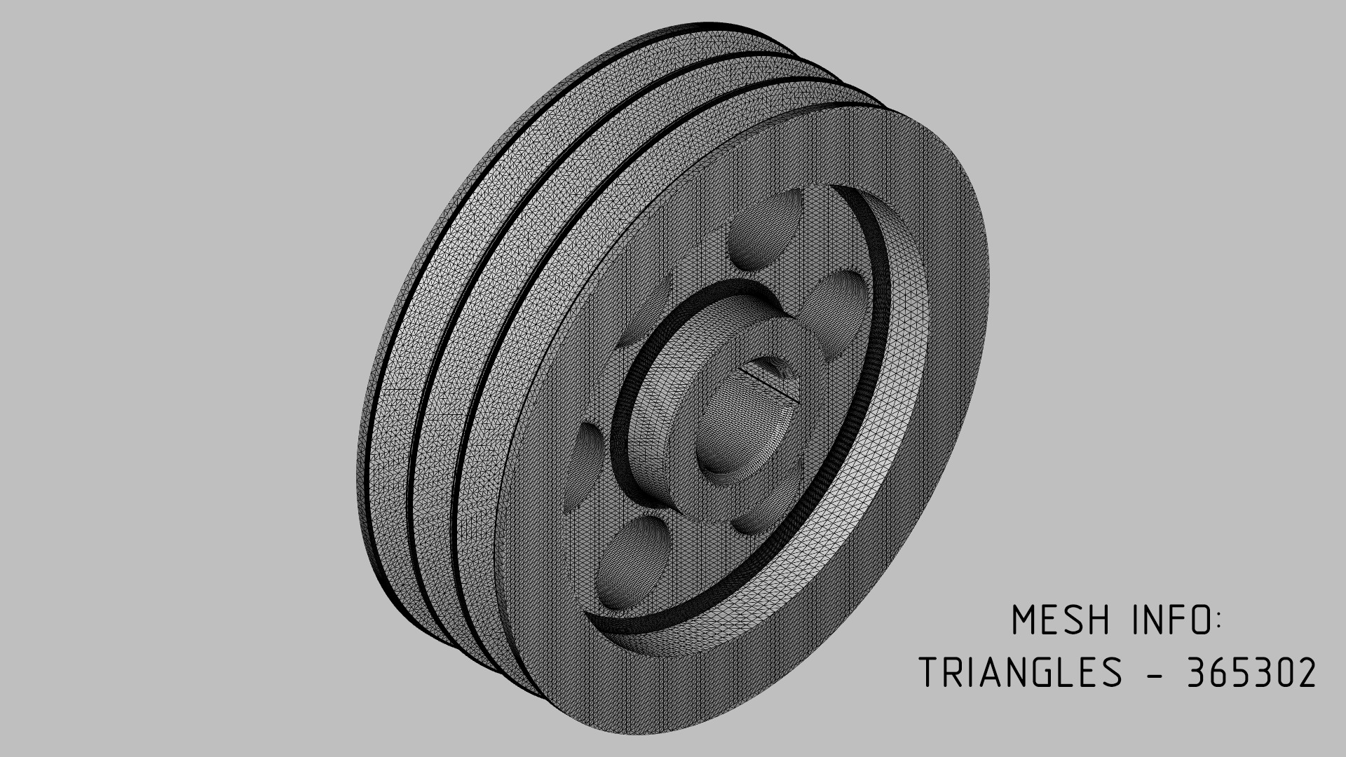 V-Belt Pulley Pack - 8 Pulleys for Z A B C Belt Profiles 3D print model_4