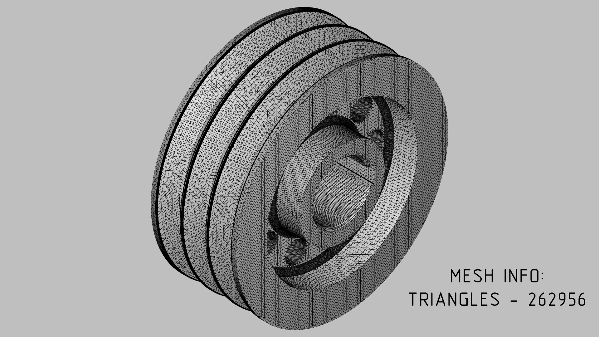 V-Belt Pulley Pack - 8 Pulleys for Z A B C Belt Profiles 3D print model_8